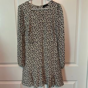 Cream and black flowered dress